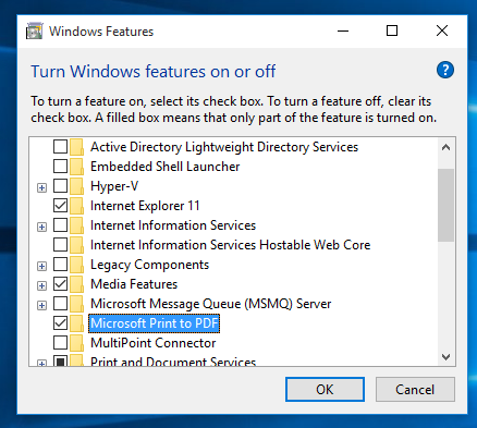 Дополнительные функции Windows 10