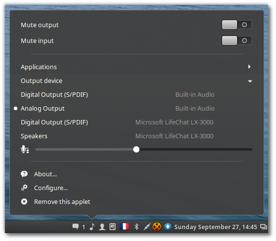 cinnamon 2.8 new volume applet