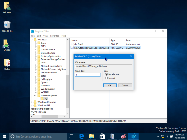 Windows 10 no updates auto reboot