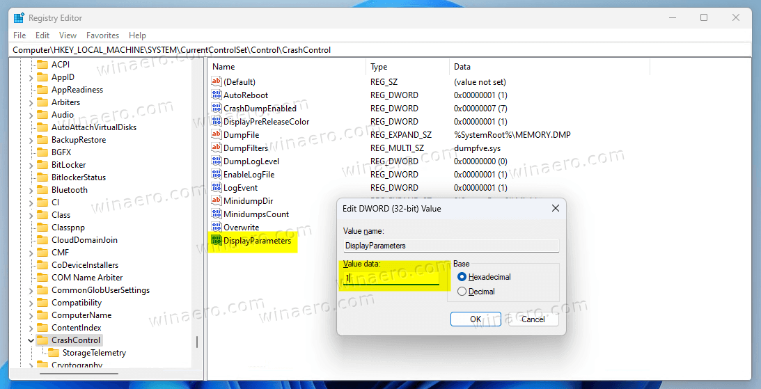 Enable Bsod Details