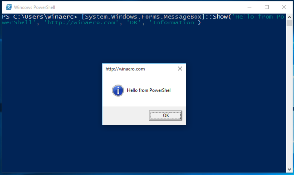 windows 10 hello from powershell