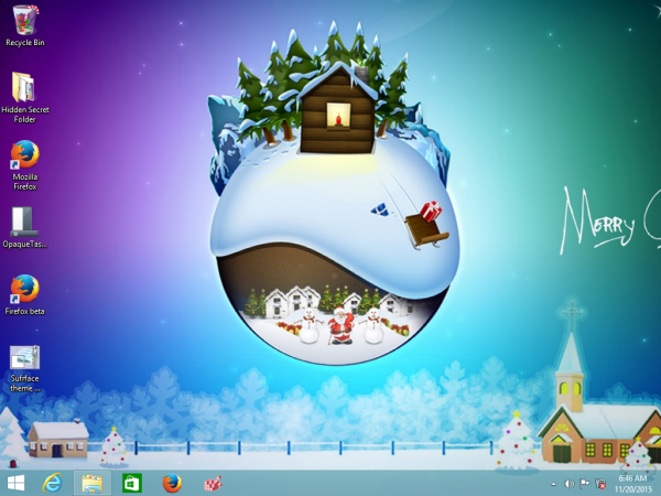 Christmas 2015 theme Windows 8 -1