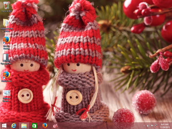 Christmas 2015 theme Windows 8
