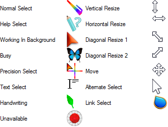 Colorful animated cursors