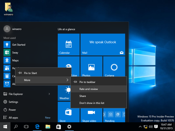 Windows 10 build 10576 rate and review