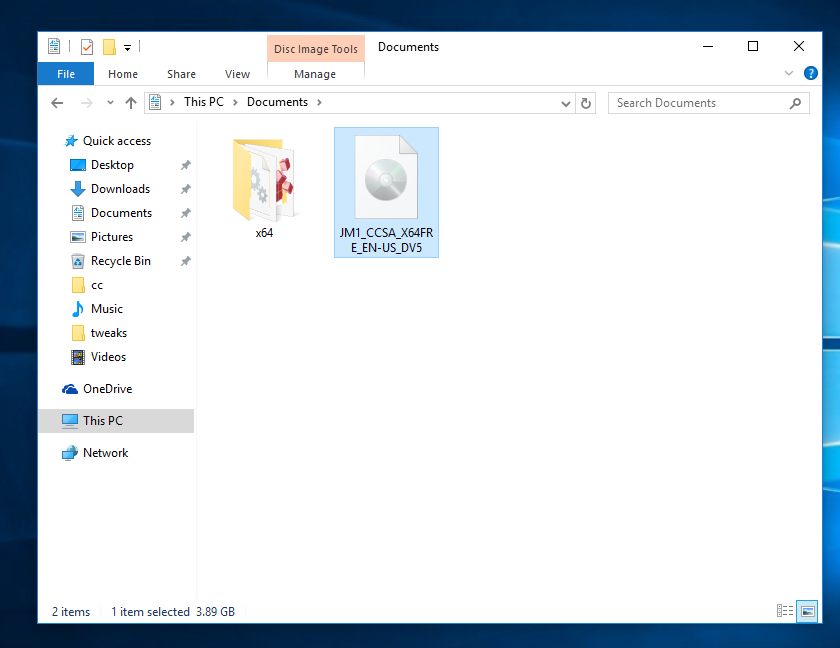 le fichier iso de windows 10 insider preview