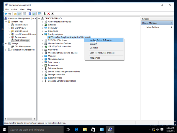 Windows 10 update graphics adapter drivers