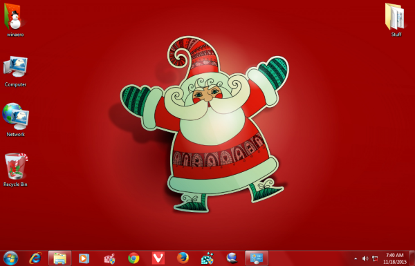 new year 2016 theme WIndows 7