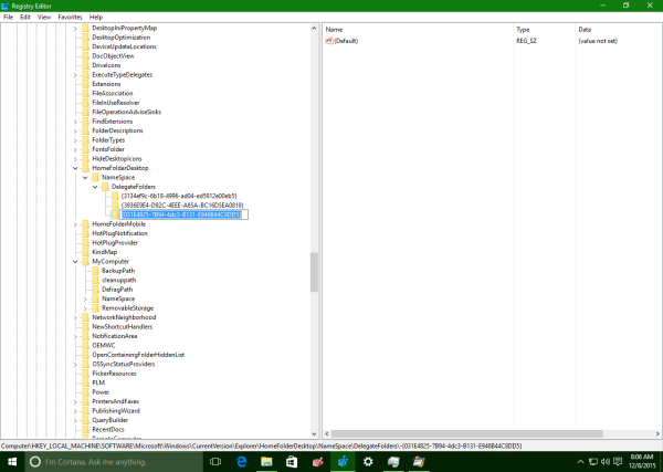 File Explorer Windows 10 quick access delegatefolders