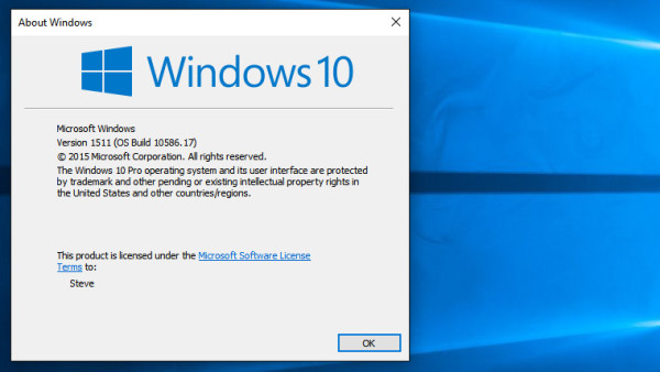 Windows 10 build 10586 17