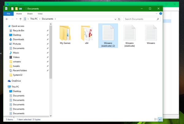 Windows 10 copy name template dublicate after in action