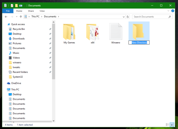 windows 10 new folder