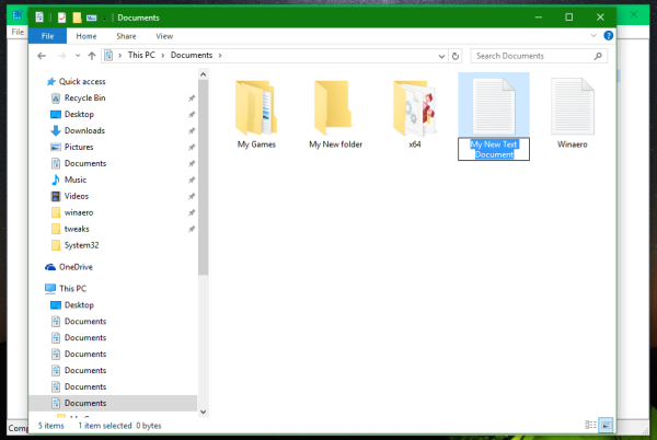 Windows 10 custom new folder name s in action