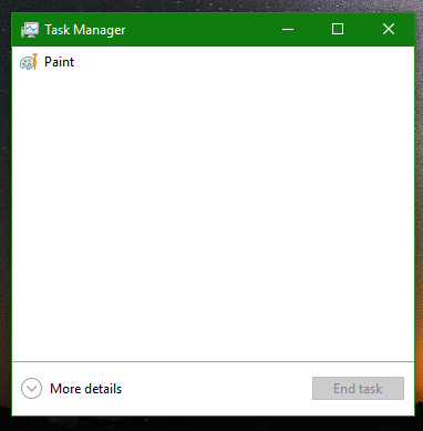 Windows 10 task manager simplified mode