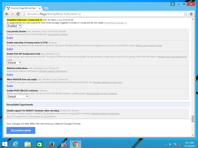 Enable the hidden simplified fullscreen UI for YouTube in Chrome 47