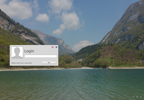 Linux Mint login screen