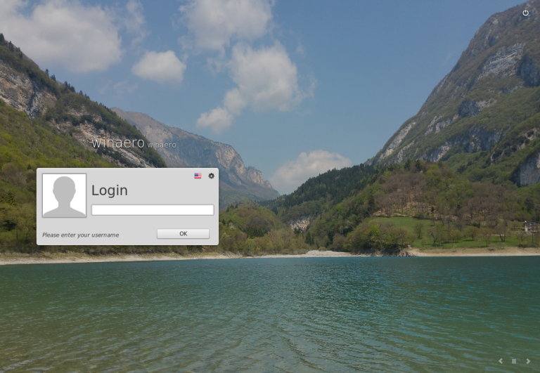 simple linux mint login screen
