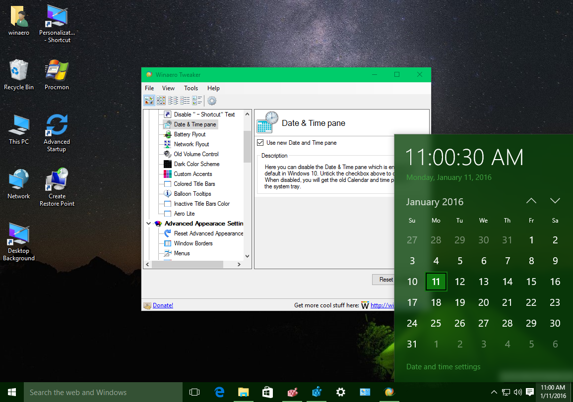 how to remove people from windows 10 build 10240 calender