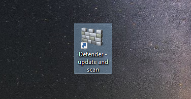 Windows 10 Defender ready shortcut