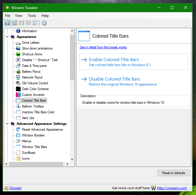 Winaero Tweaker 1.55 download the new for windows