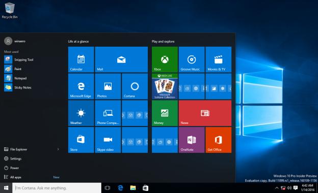 Microsoft pushes Windows 10 build 11099 to Fast Ring Insiders