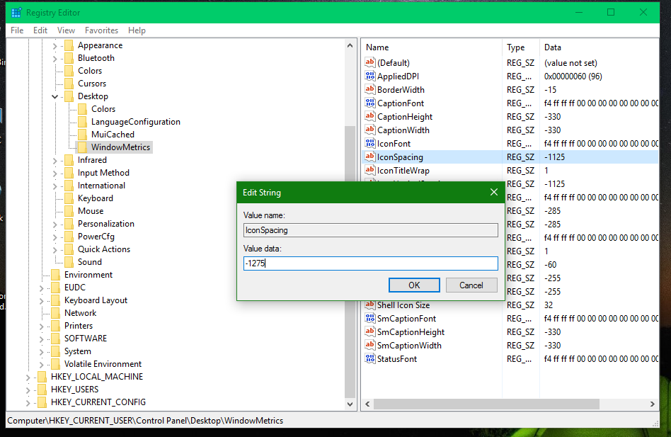 Change Desktop Icon Spacing In Windows 10 And Windows 8 8 1