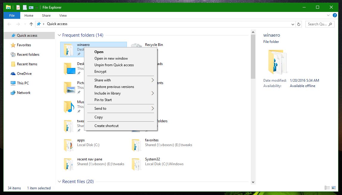 Disable wide context menus in Windows 10 and revert them to classic ...