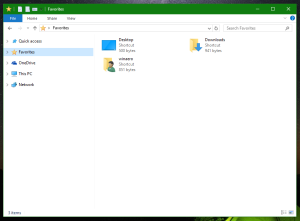 How to re-add Favorites to navigation pane of Windows 10 Explorer