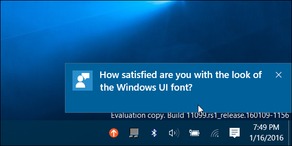 Windows 10 feedback example