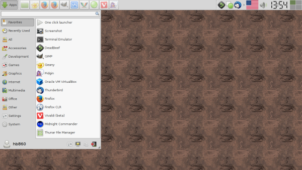 XFCE4 whisker