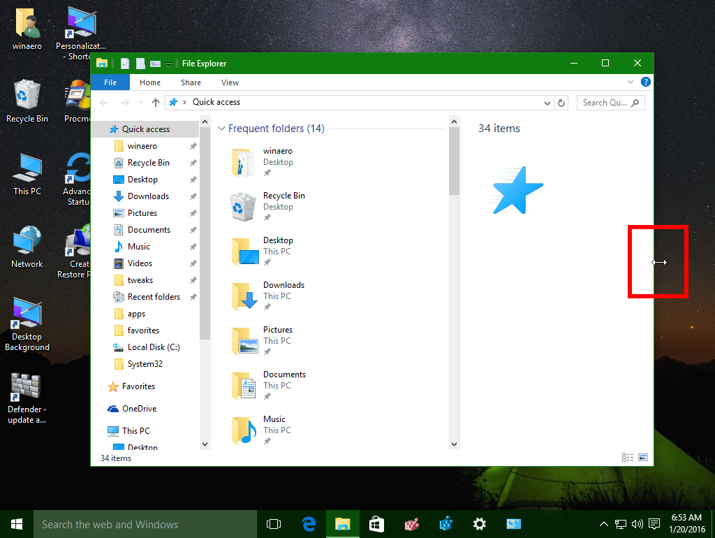 how to resize screen on windows 10