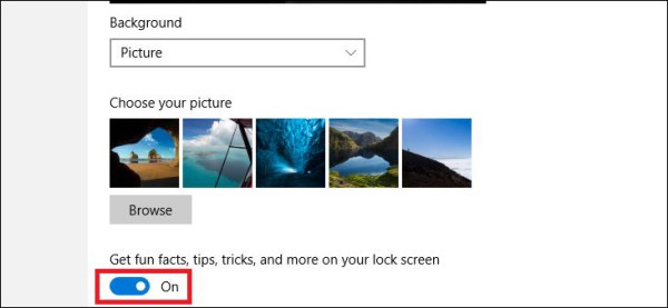 Windows 10 disable lockscreen ads