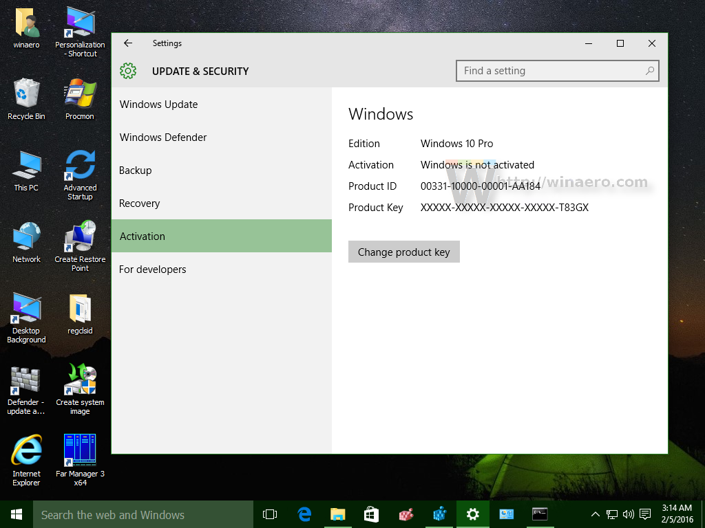 How to deactivate Windows 10 and change the product key