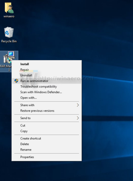 Windows 10 msi file run as admininstrator test1