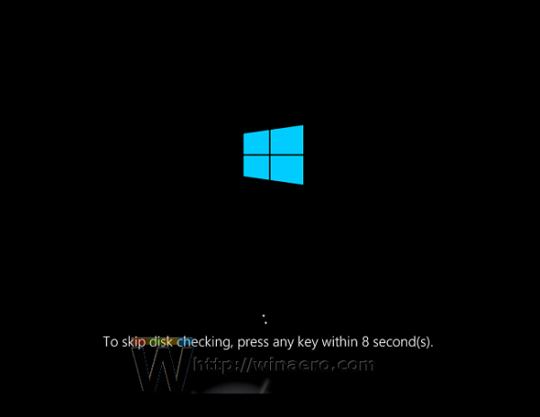 Windows 10 skip disk check boot