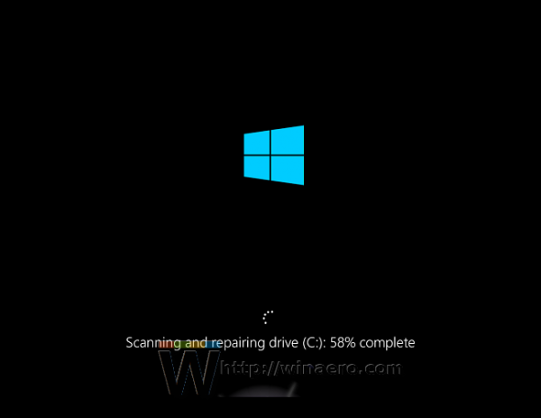Windows 10 skip disk check boot running