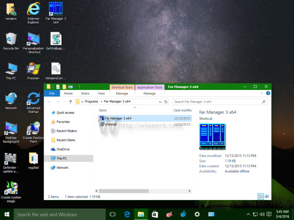 Windows 10 Start menu opened