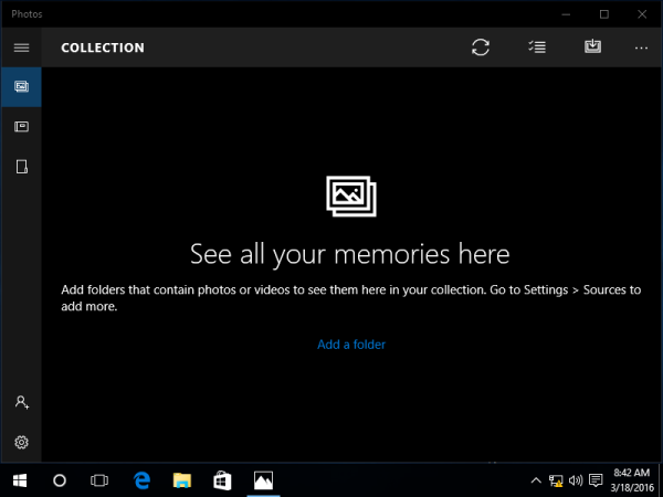 Windows 10 photos app