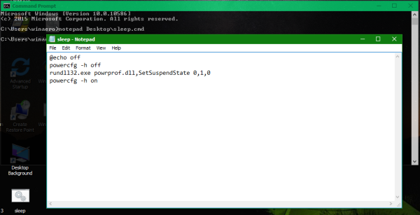 Windows 10 sleep command 2