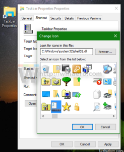 How to create a taskbar settings shortcut in Windows 10