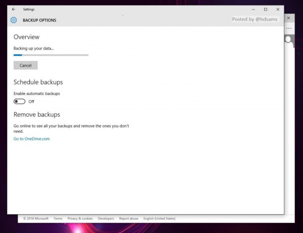 turn off onedrive backup