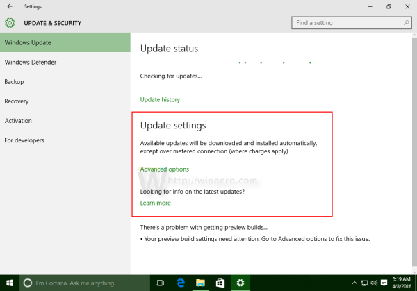 Windows 10 Активные часы отключены