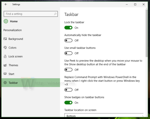 Disable taskbar badges in Windows 10