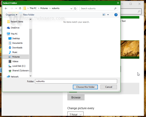 Windows 10 background slideshow folder