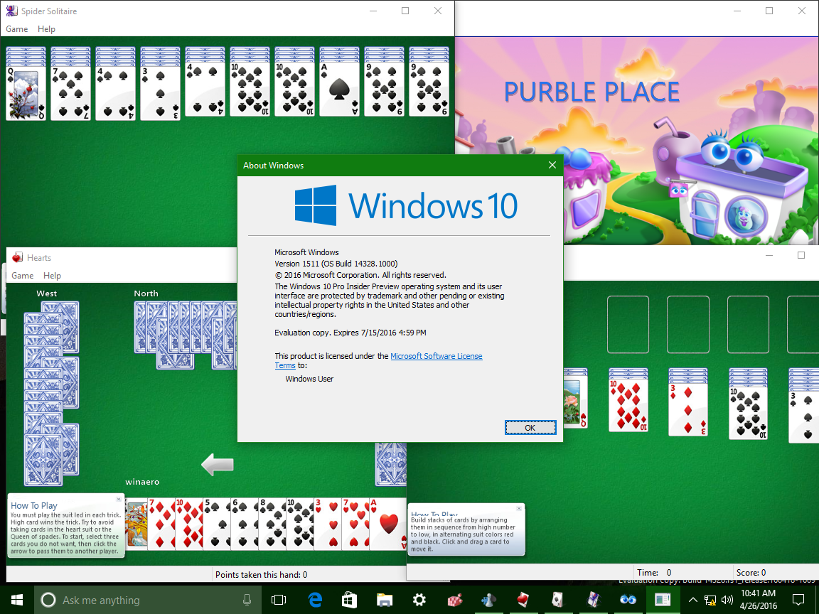 Get Windows 7 games for Windows 10