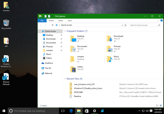 Enable colored title bars but keep taskbar black in Windows 10