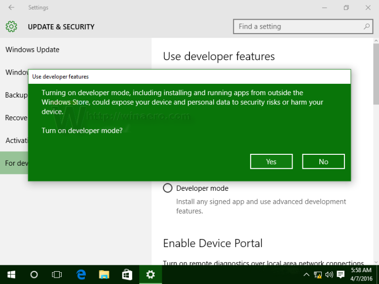 How To Enable Developer Mode In Windows 10