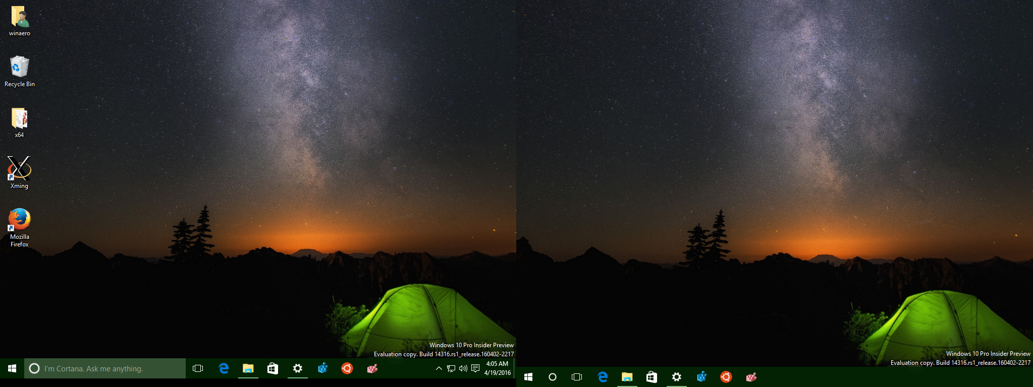 Set different wallpaper  per display in Windows  10 