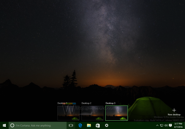 Windows 10 virtual desktops