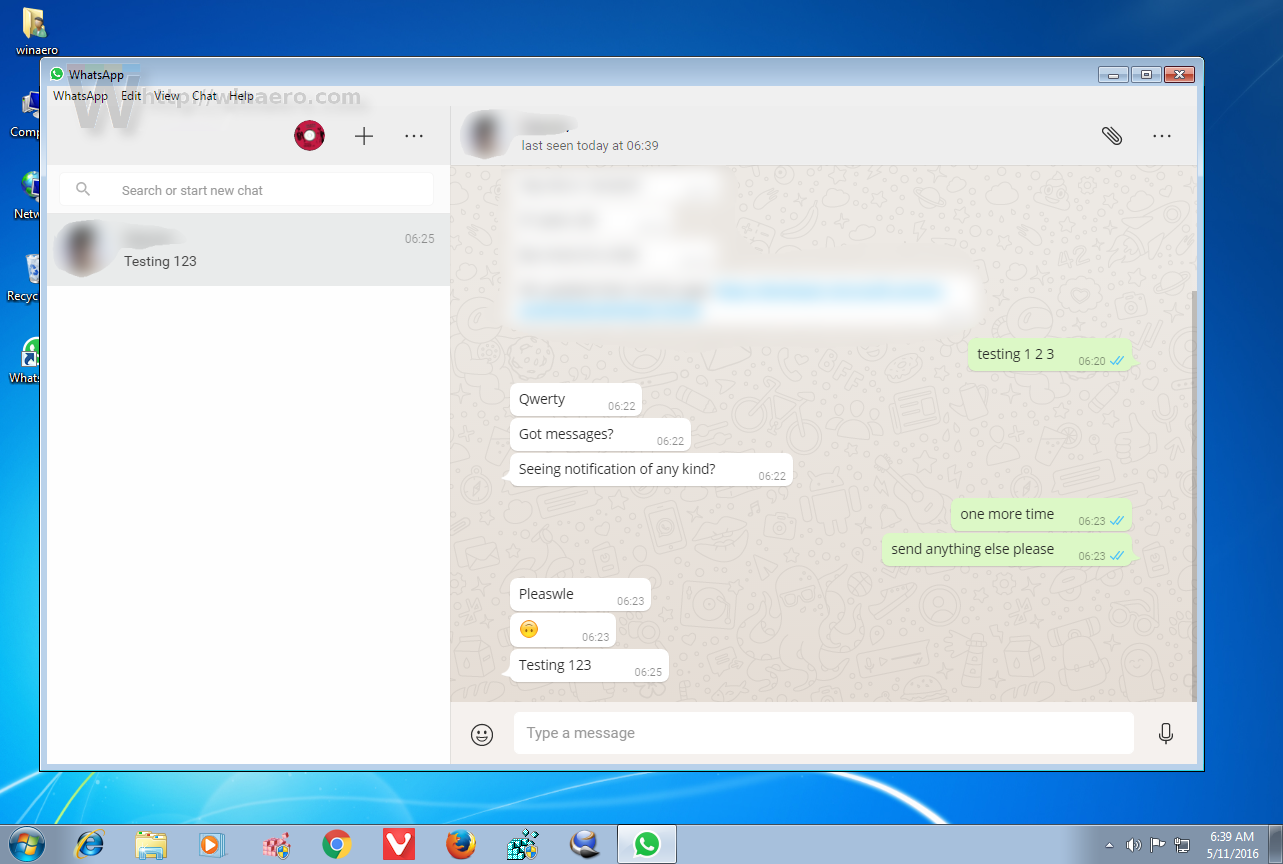 WHATSAPP DESKTOP APP FOR WINDOW 7